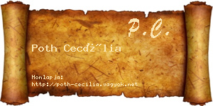 Poth Cecília névjegykártya