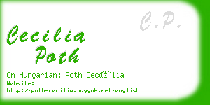 cecilia poth business card